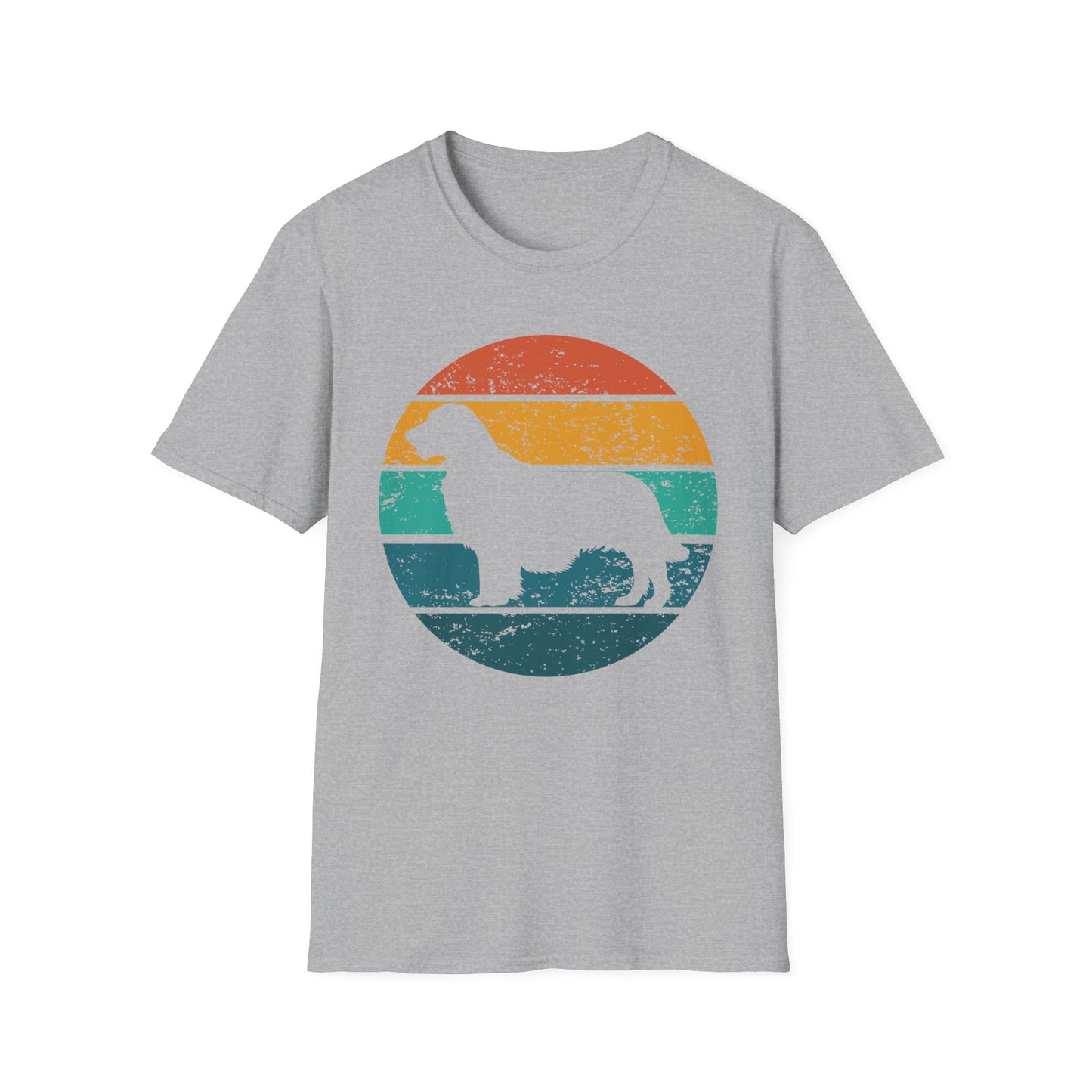 Golden Retriever Retro Sunset T-shirt for Dog Mom