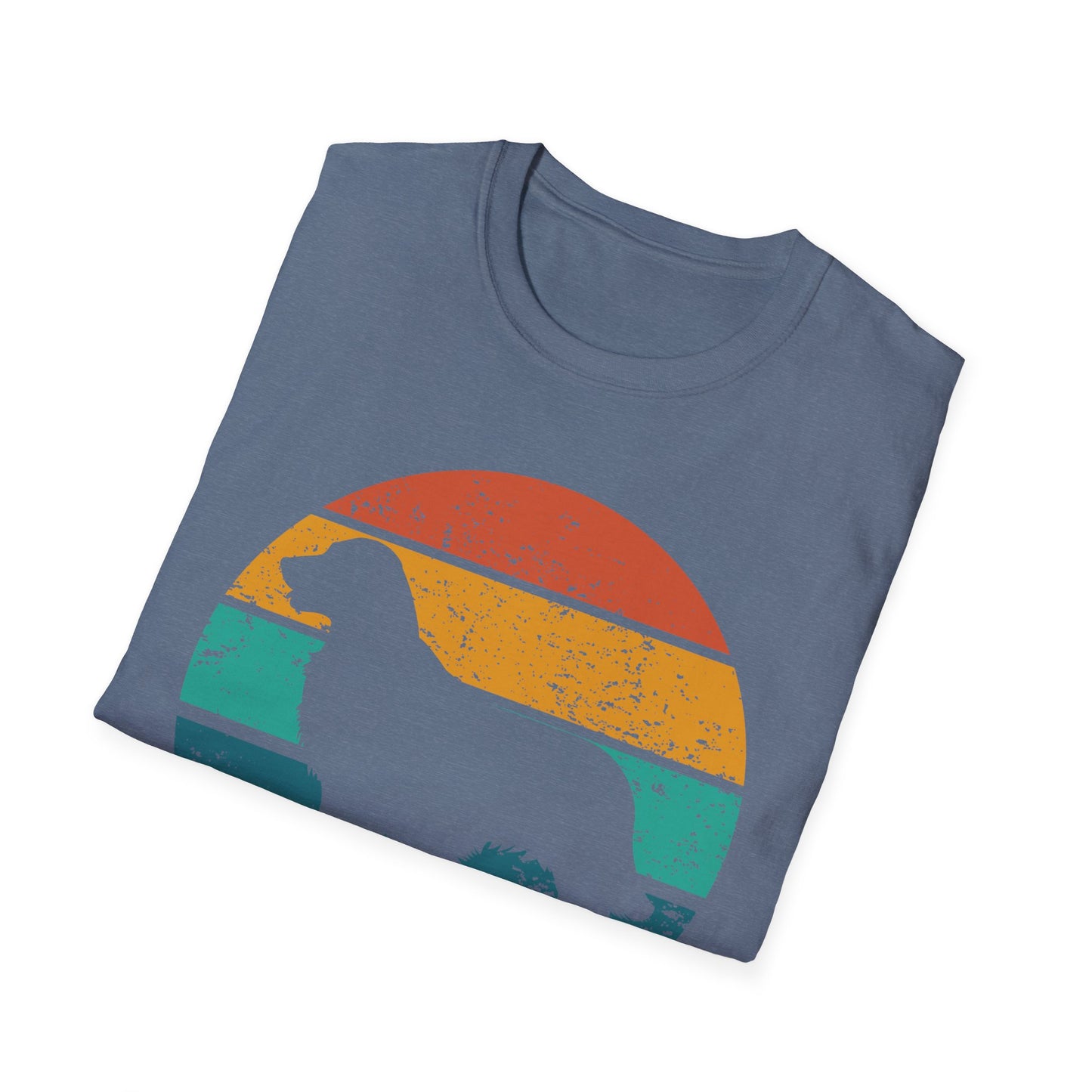 Golden Retriever Retro Sunset T-shirt for Dog Mom