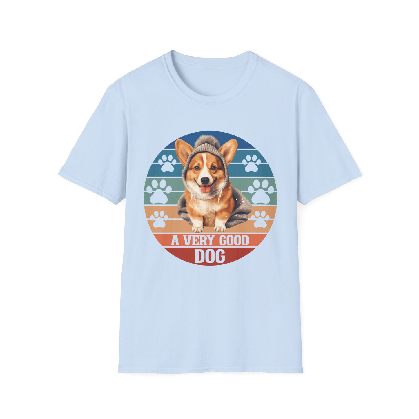 Corgi Retro Vibe T-Shirt - A Very Good Dog