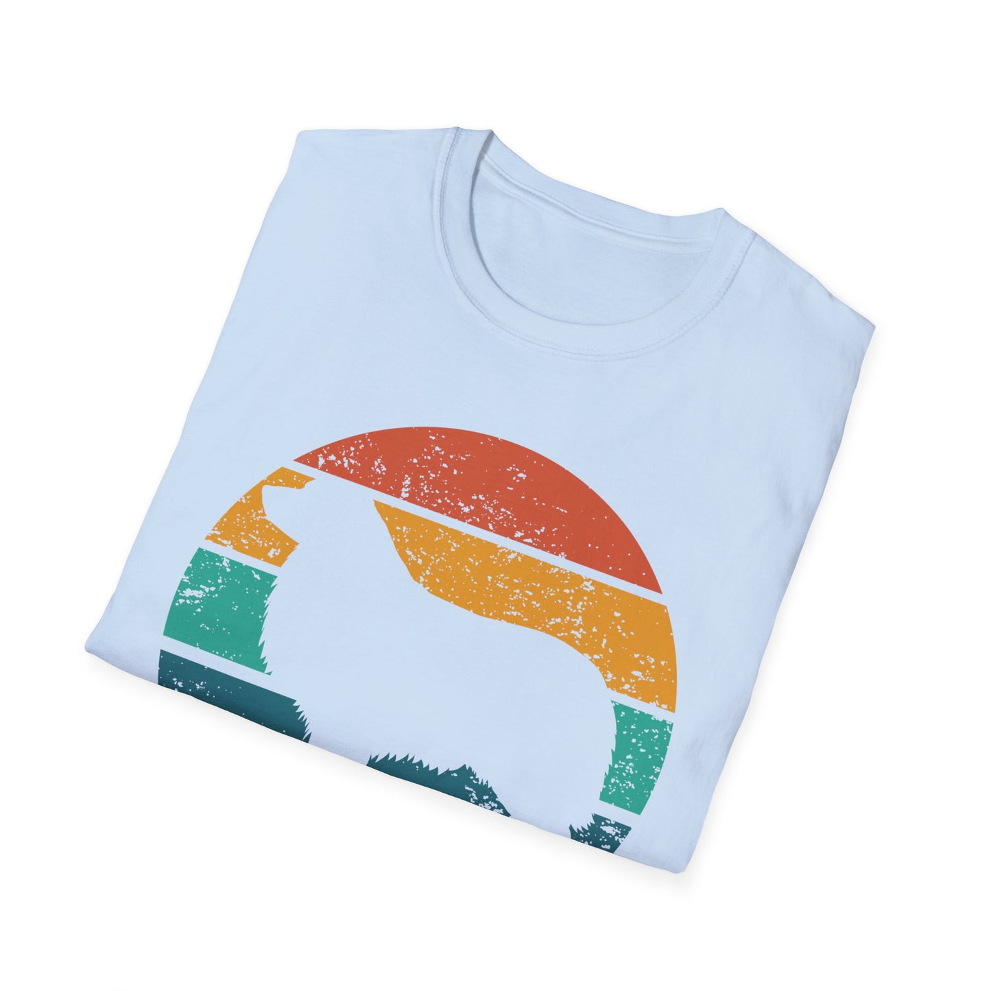Australian Shepherd Retro Sunset Design T-Shirt for Men Women