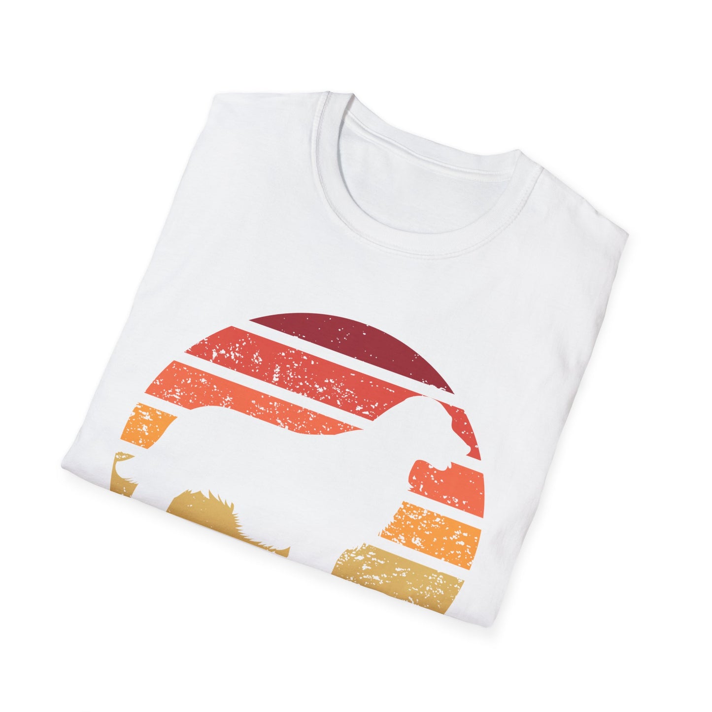 Golden Retriever Retro Sunset T-shirt for Dog Lover