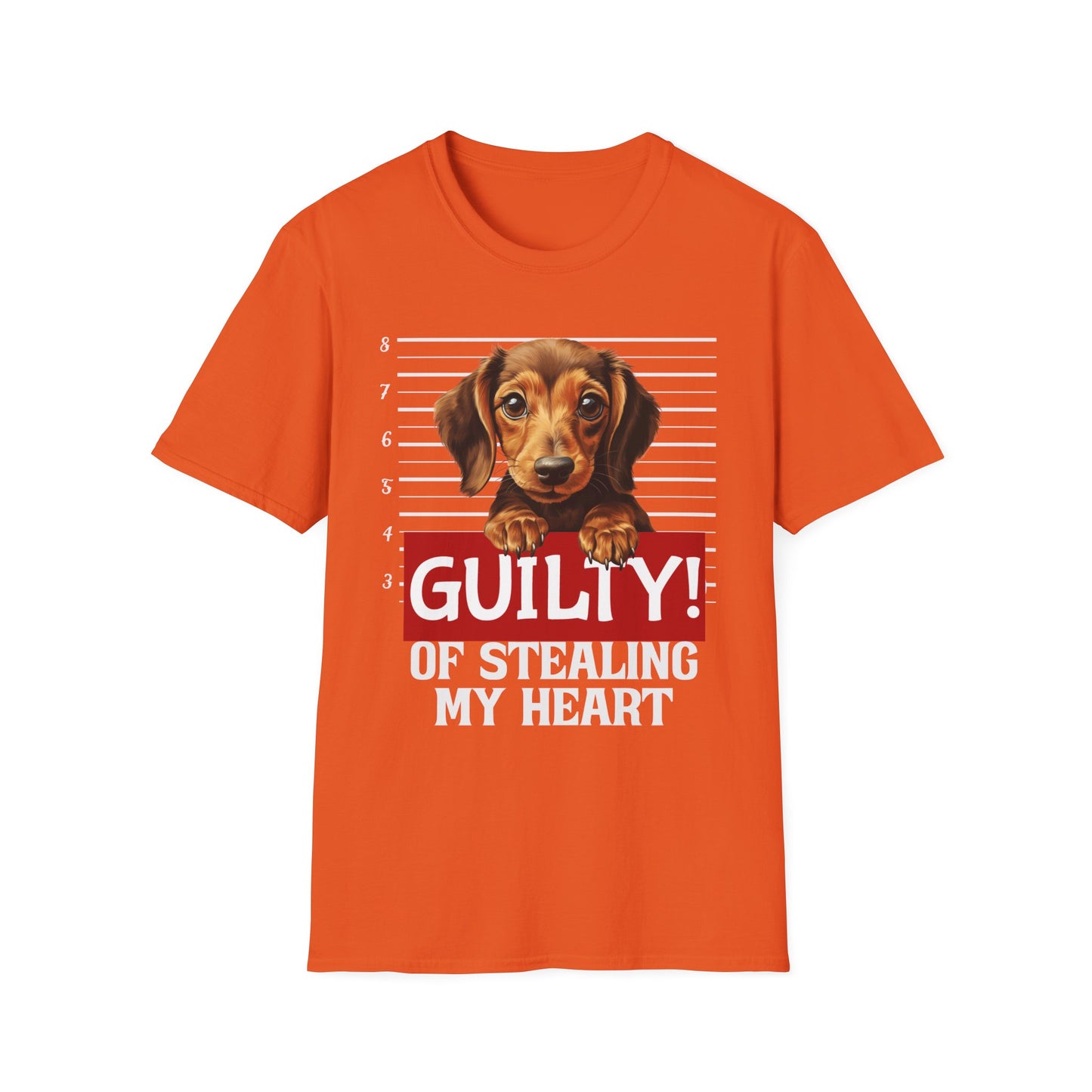 Funny Dachshund T-Shirt Mugshot Design
