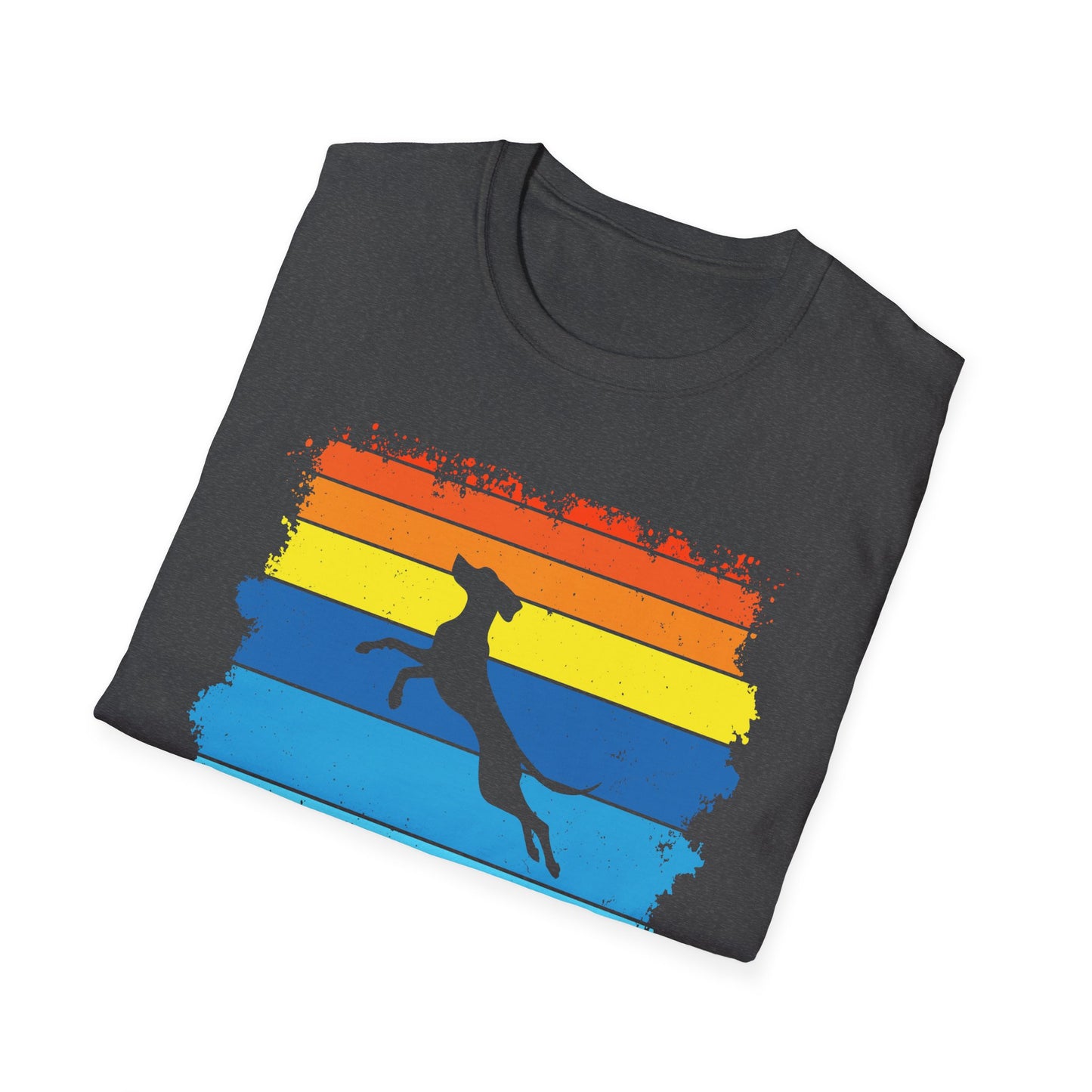 Funny Vizsla T-Shirt - Jumping Vizsla Dog Breed Retro Design