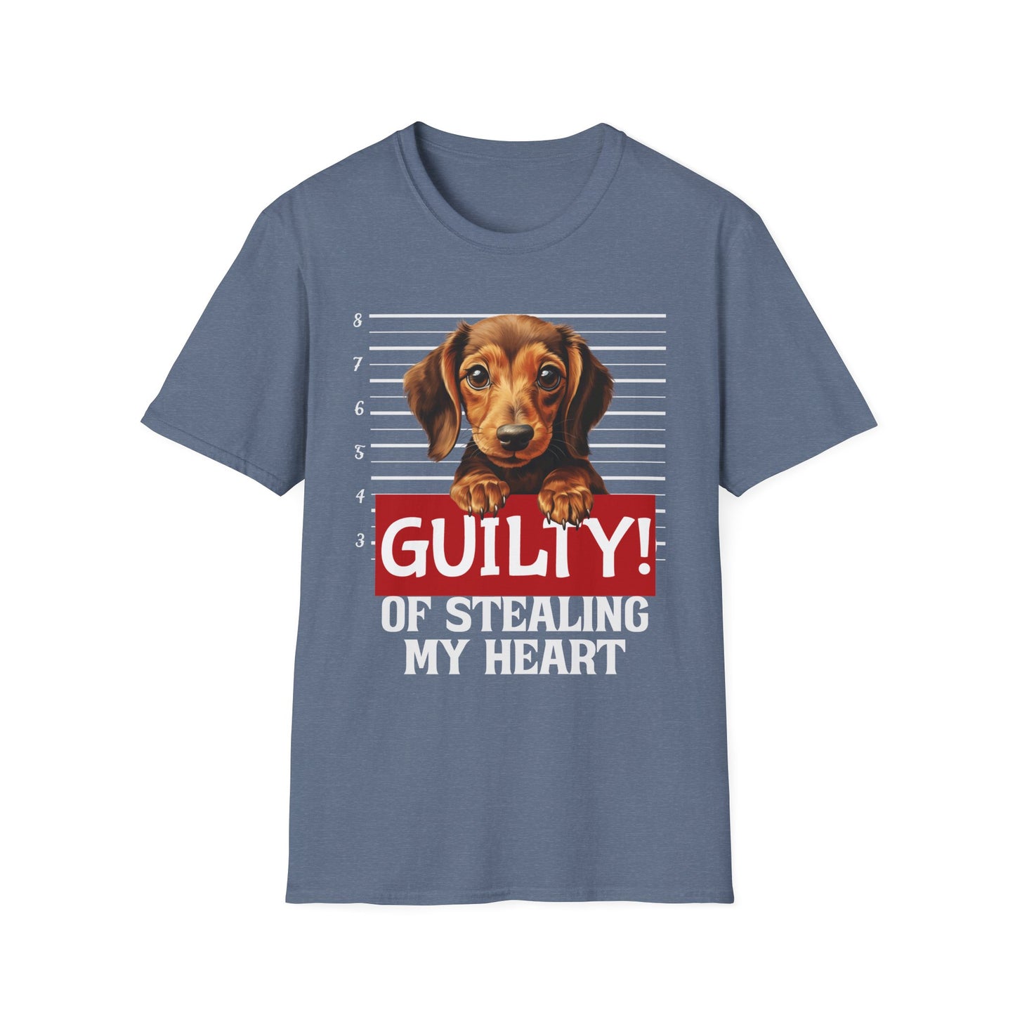 Funny Dachshund T-Shirt Mugshot Design