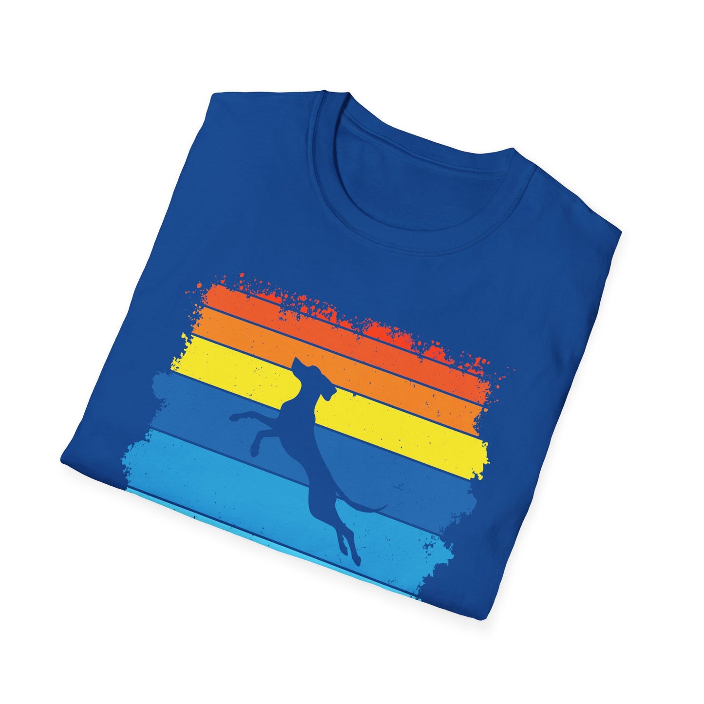 Funny Vizsla T-Shirt - Jumping Vizsla Dog Breed Retro Design