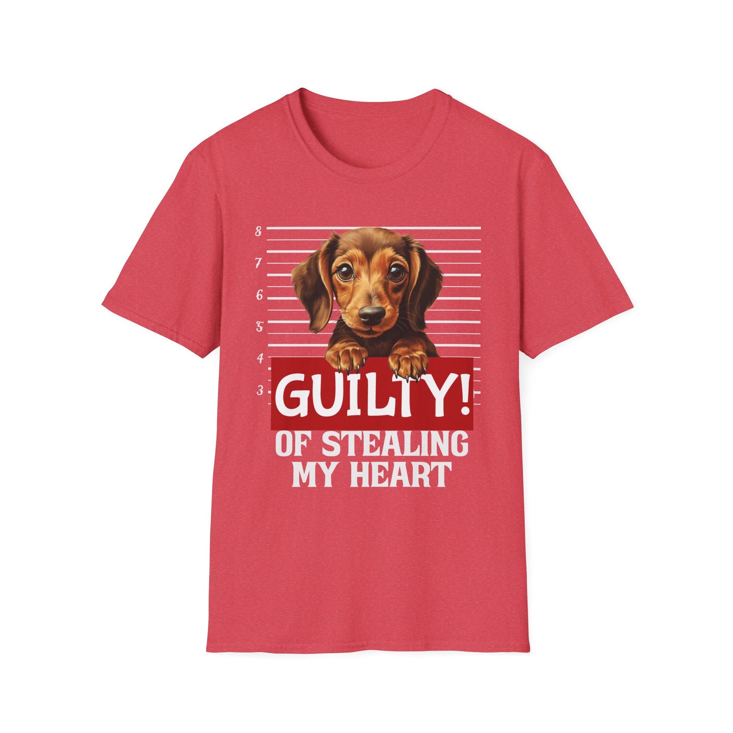 Funny Dachshund T-Shirt Mugshot Design