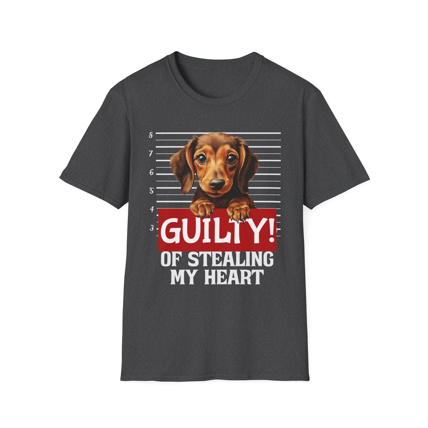 Funny Dachshund T-Shirt Mugshot Design
