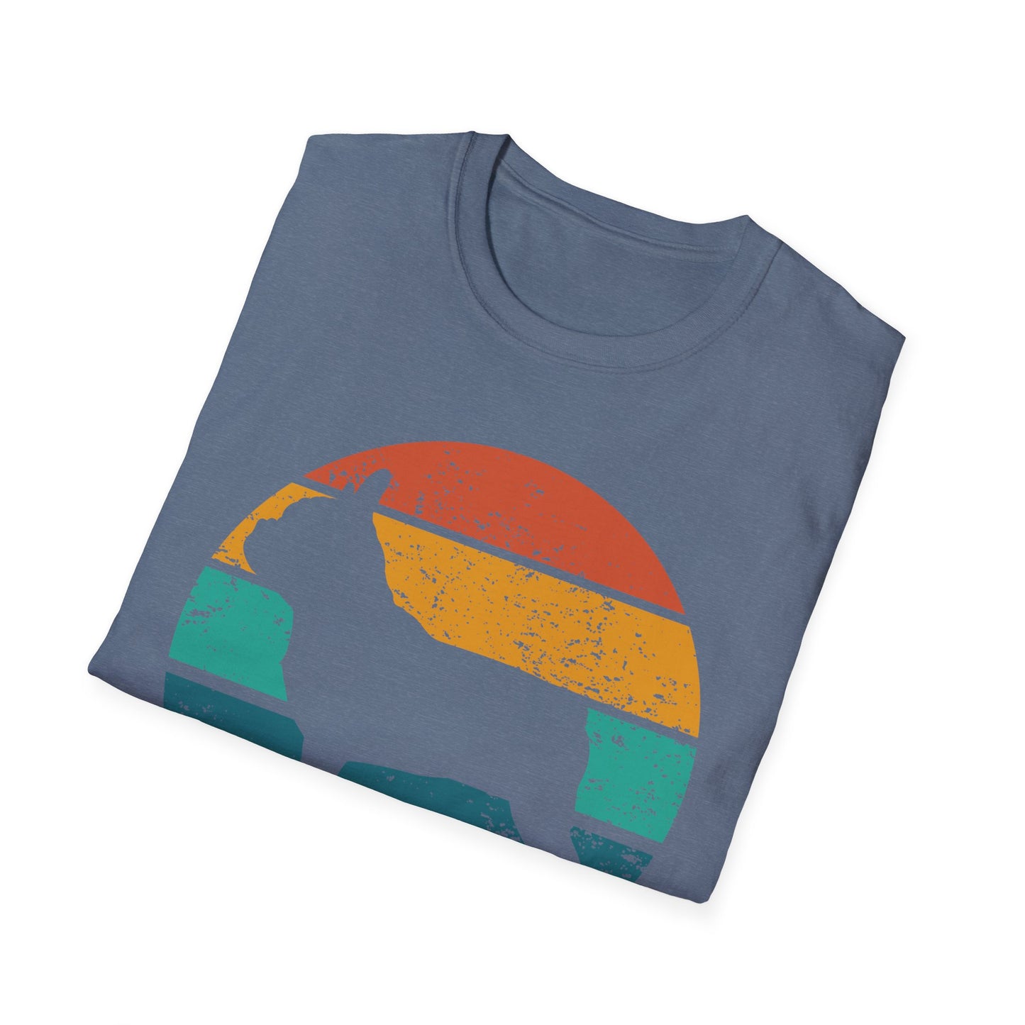 French Bulldog Retro Sunset Design Dog Silhouette T-shirt