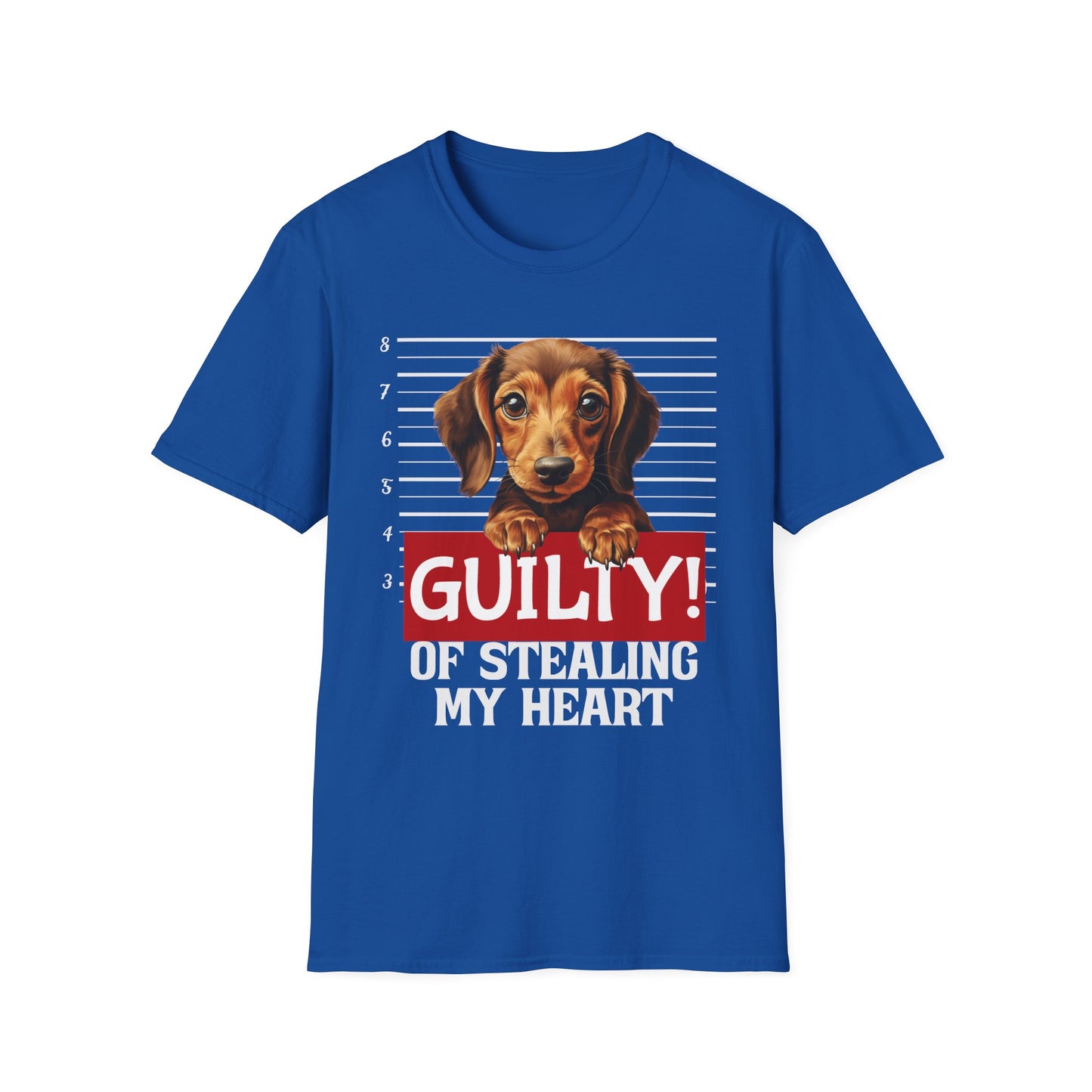 Funny Dachshund T-Shirt Mugshot Design