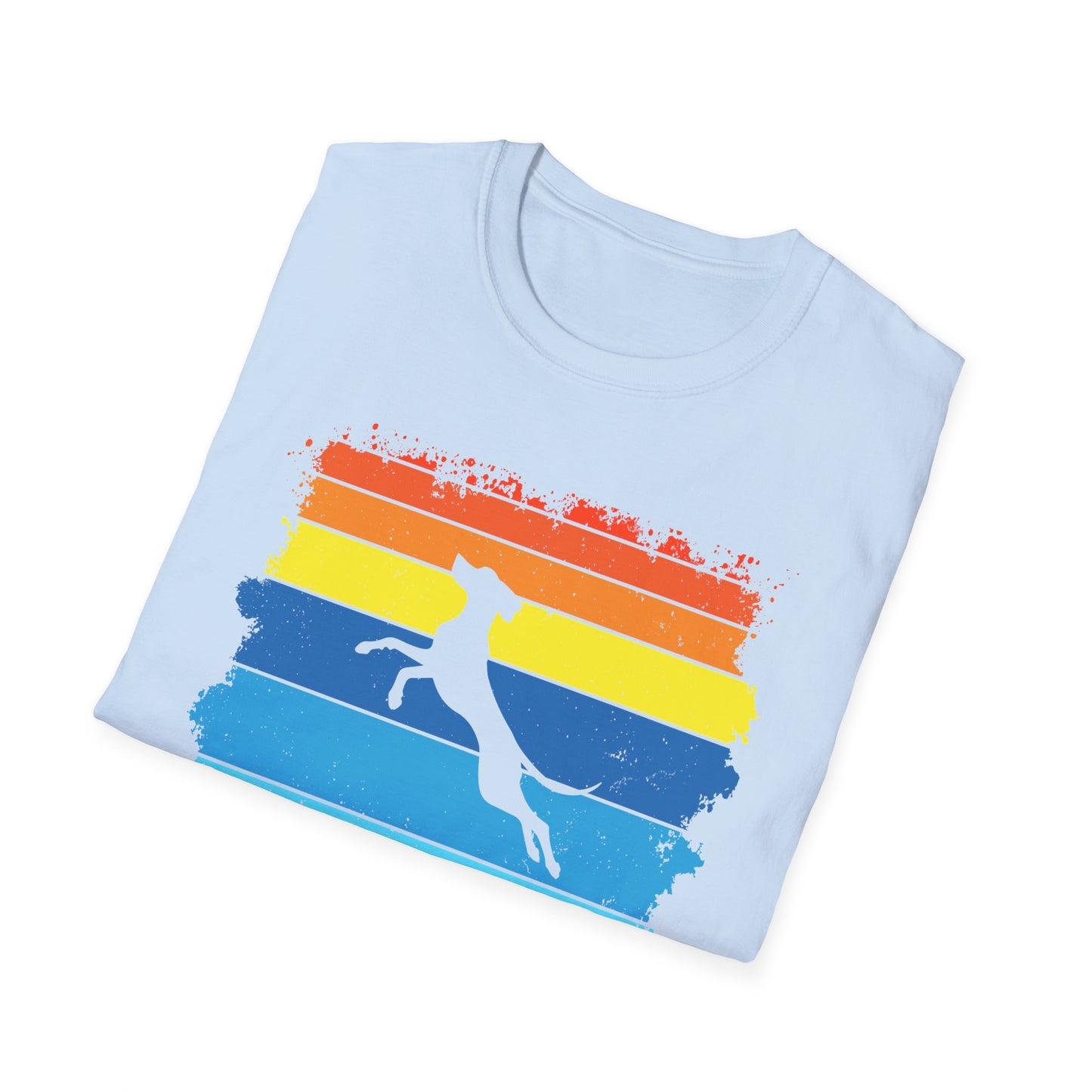 Funny Vizsla T-Shirt - Jumping Vizsla Dog Breed Retro Design