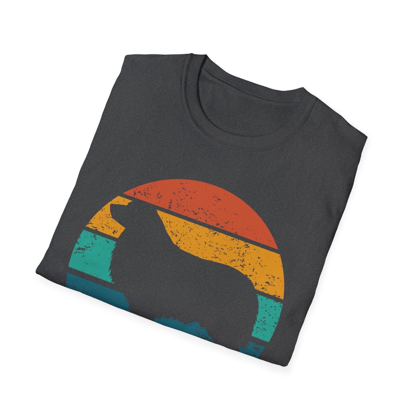 Australian Shepherd Retro Sunset Design T-Shirt for Men Women