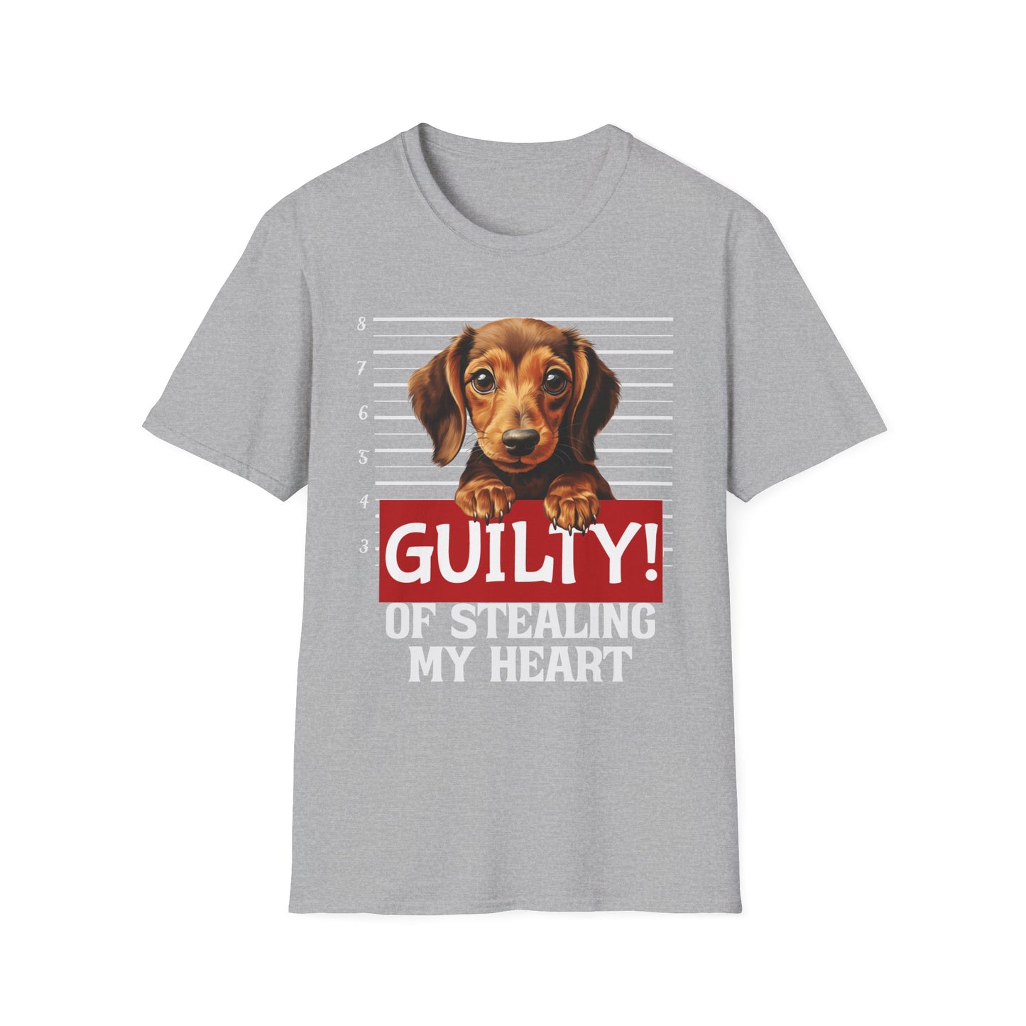 Funny Dachshund T-Shirt Mugshot Design