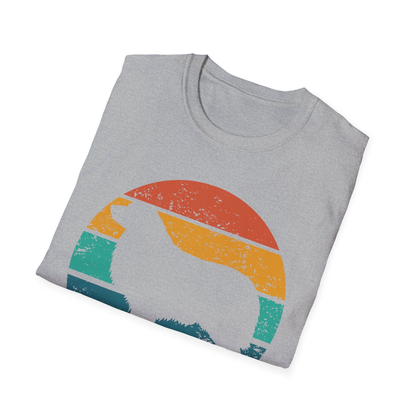 Australian Shepherd Retro Sunset Design T-Shirt for Men Women