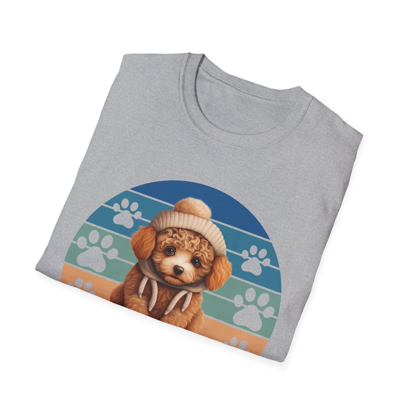 Poodle Retro Sunset T-Shirt A Very Good Dog