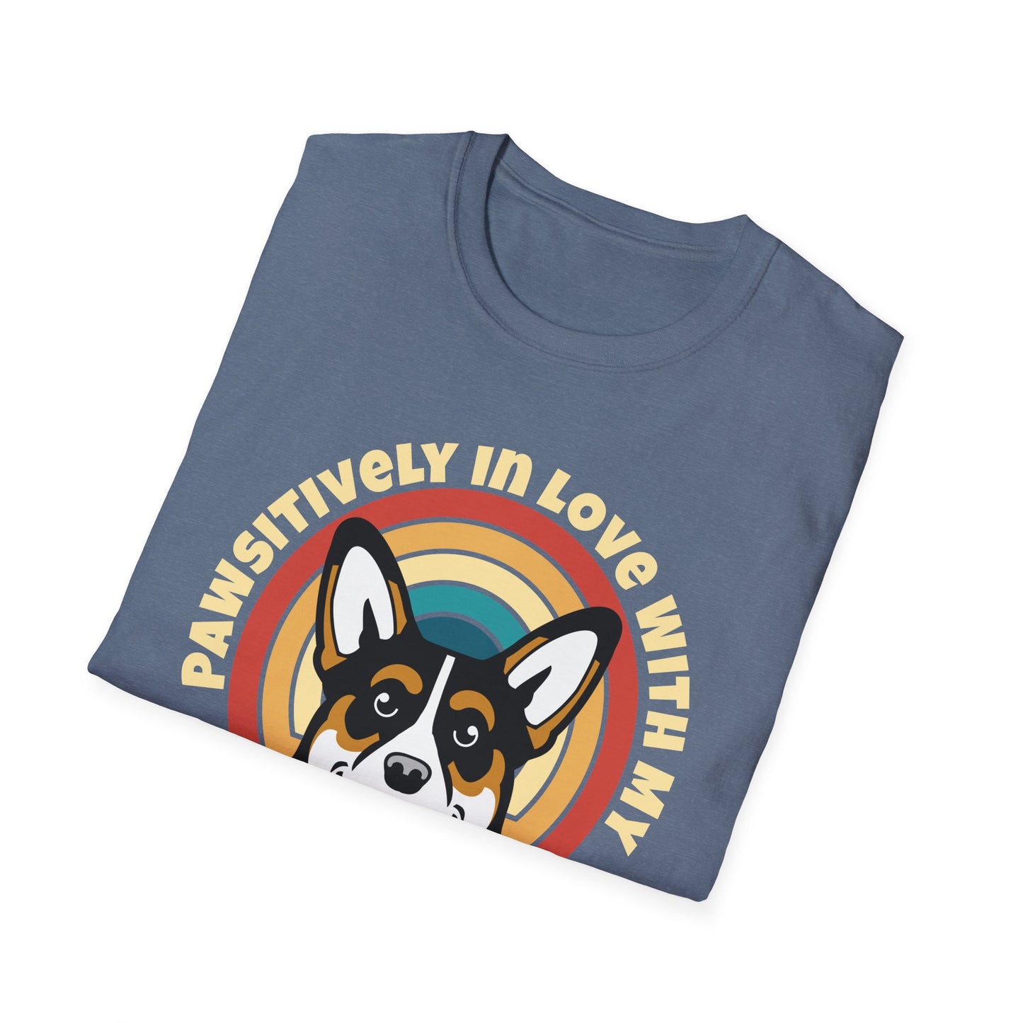 Cute Corgi T-Shirt - Pawsitively In Love