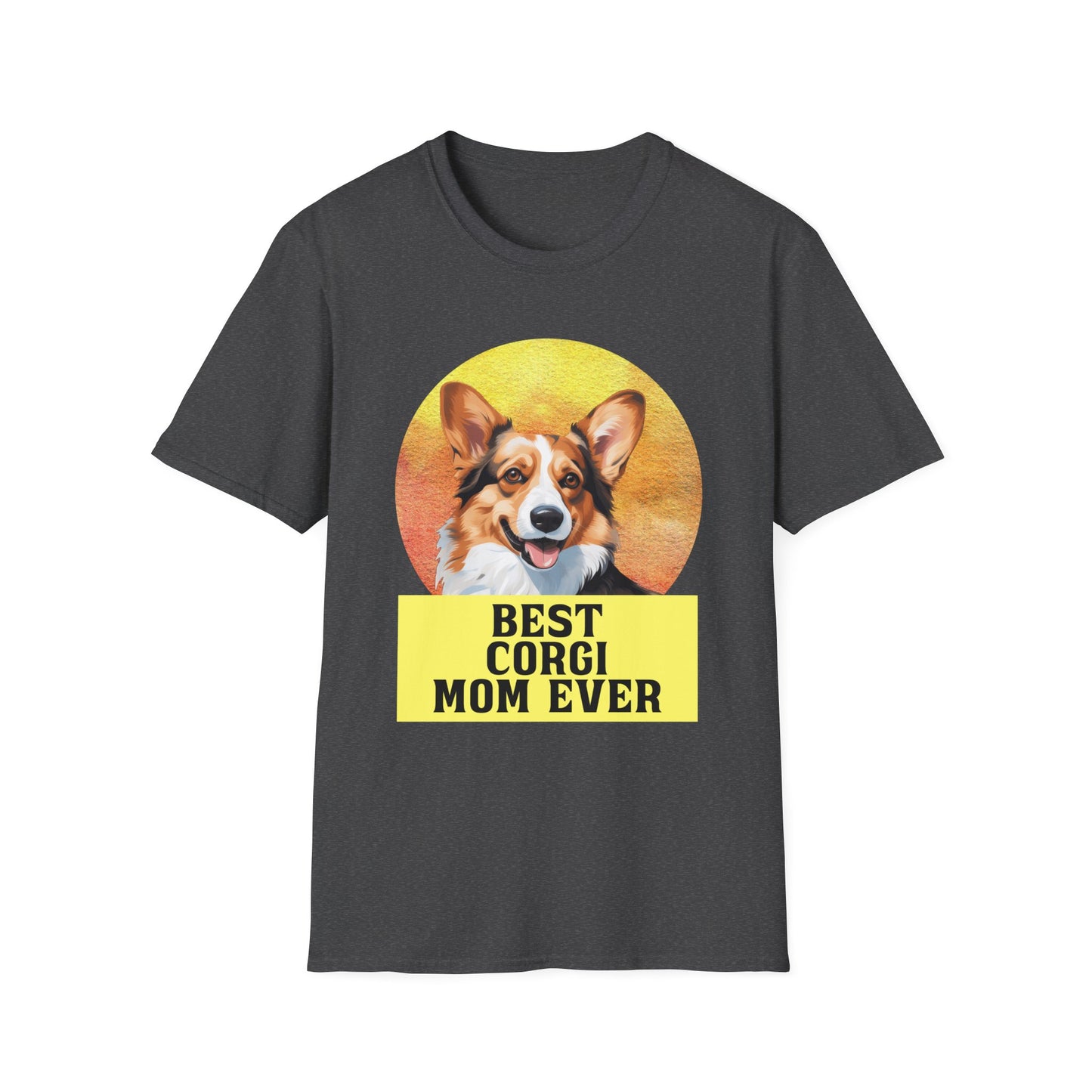 dark heather Corgi Pembroke Cardigan Welsh Dog Mom T-Shirt for women men adults humans