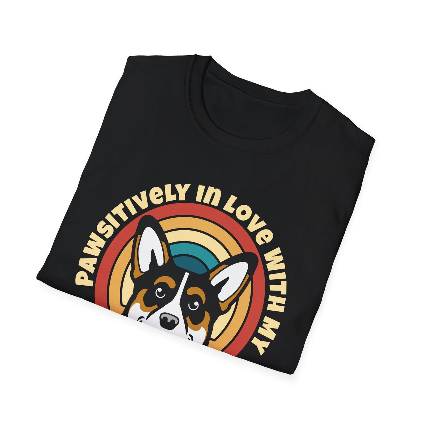Cute Corgi T-Shirt - Pawsitively In Love