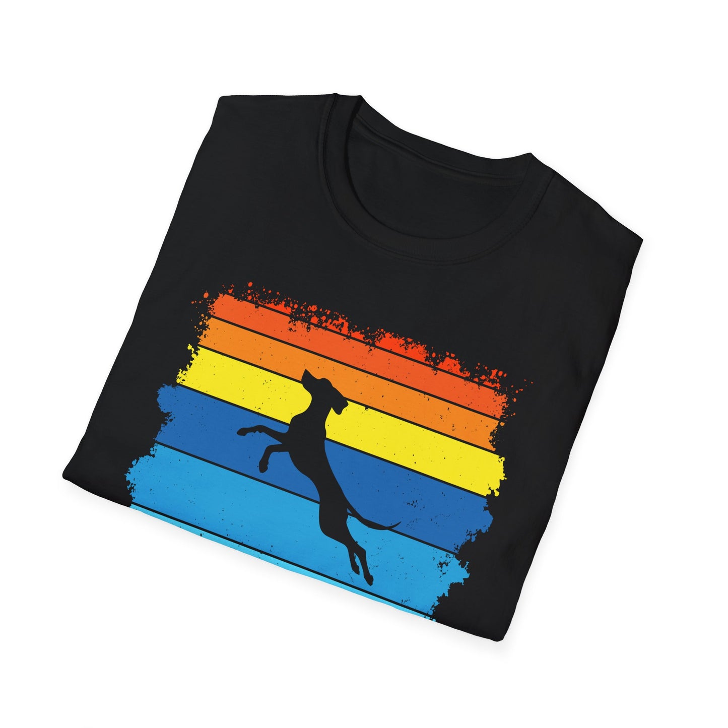Funny Vizsla T-Shirt - Jumping Vizsla Dog Breed Retro Design