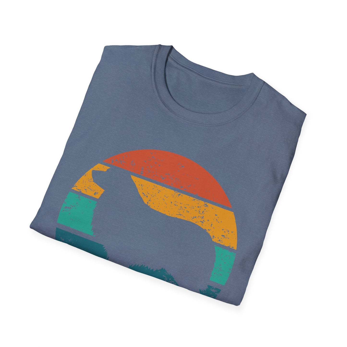 Australian Shepherd Retro Sunset Design T-Shirt for Men Women