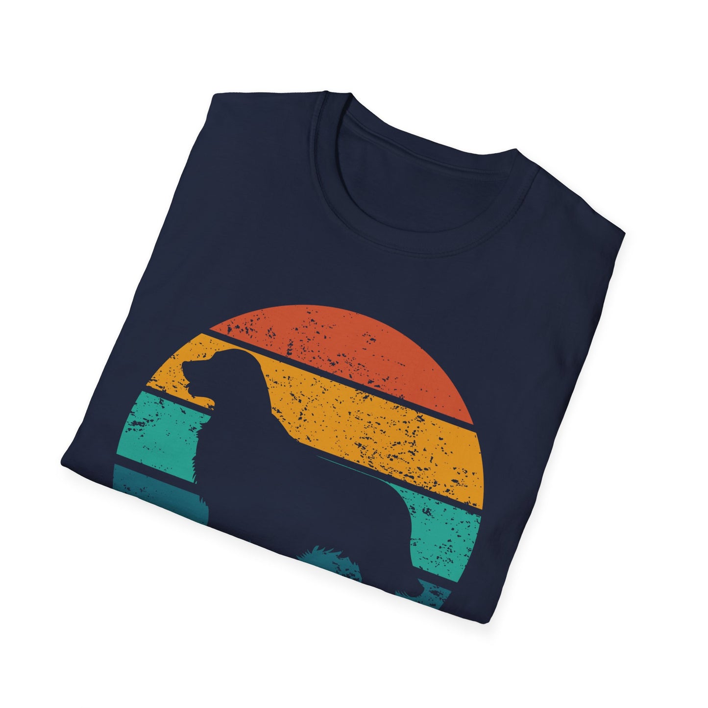 Golden Retriever Retro Sunset T-shirt for Dog Mom