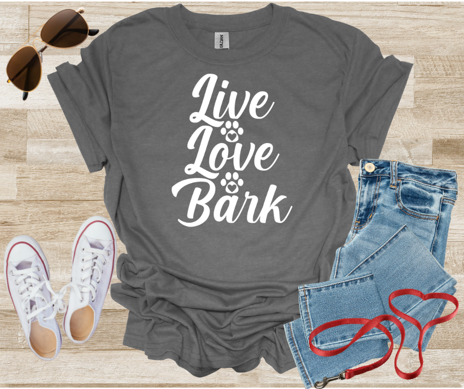 Live Love Bark Dog T-Shirt
