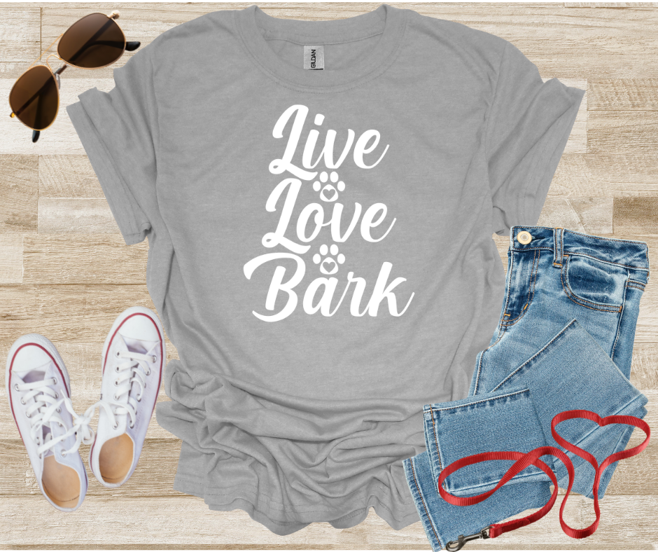 Live Love Bark Dog T-Shirt