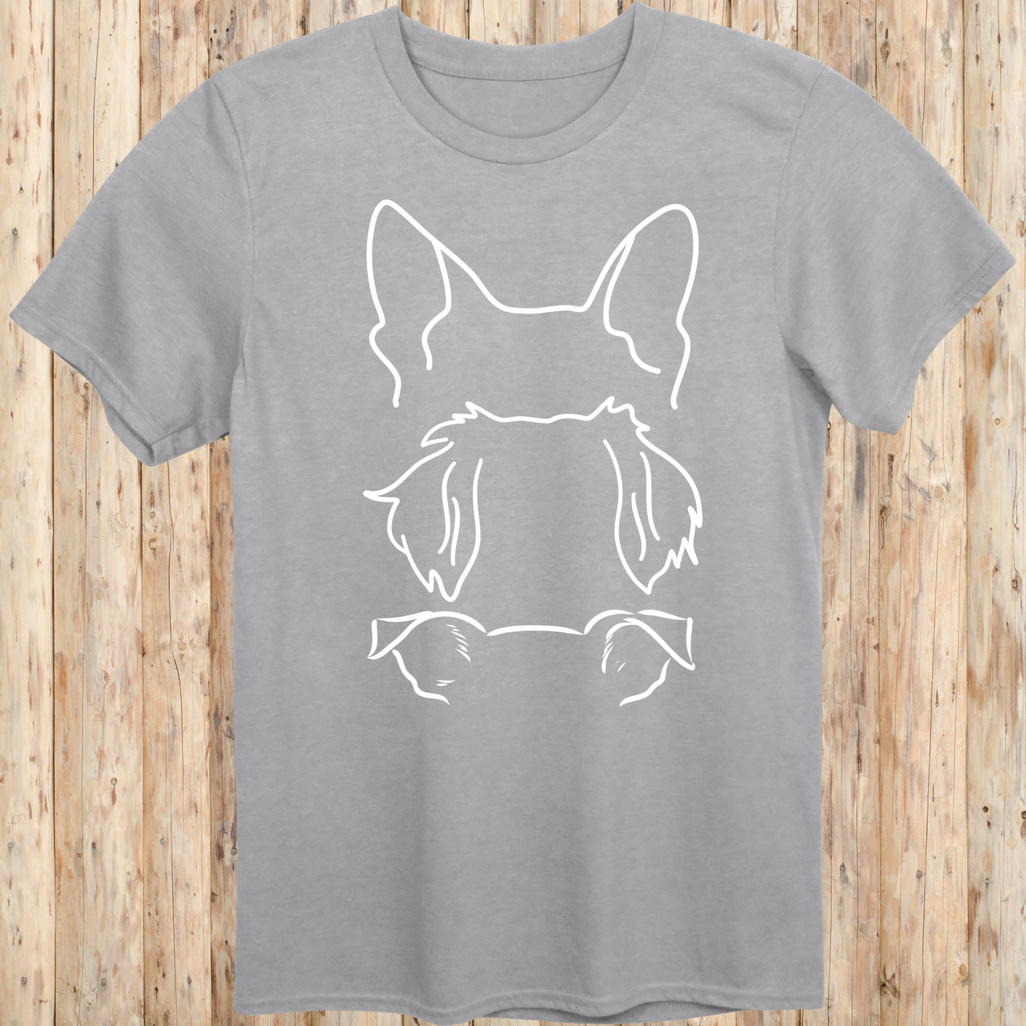 Dog Ears Outline T-Shirt
