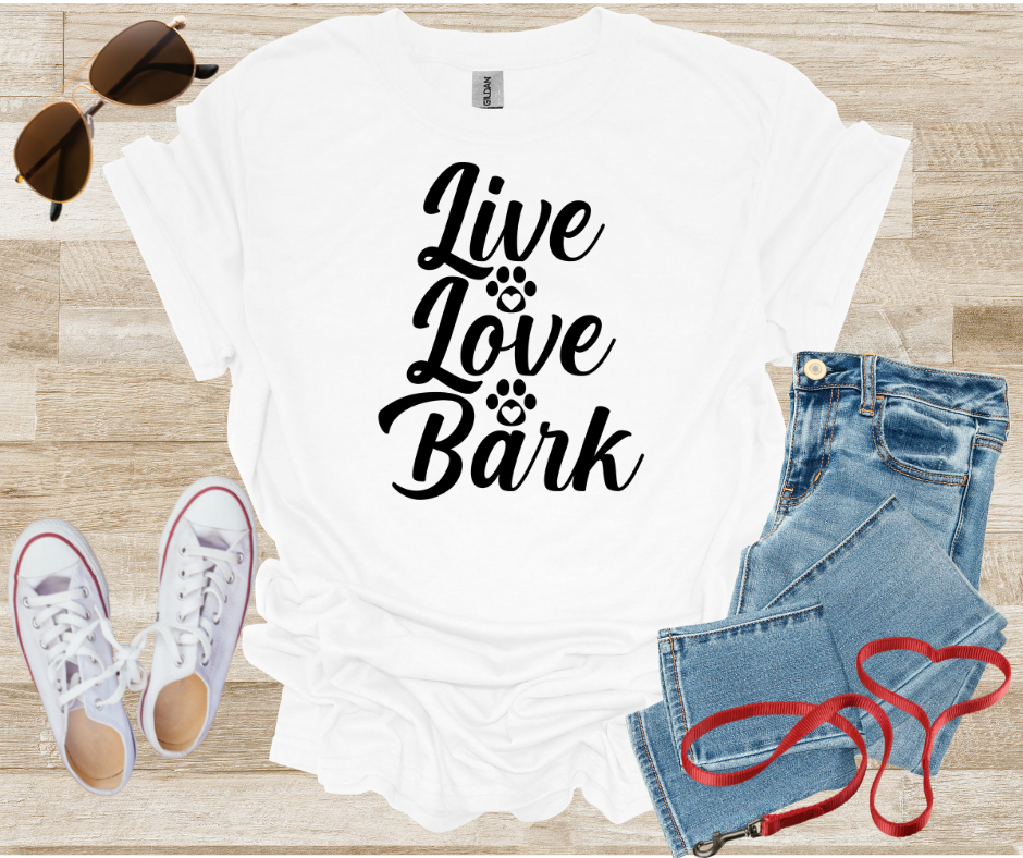 Live Love Bark Dog T-Shirt