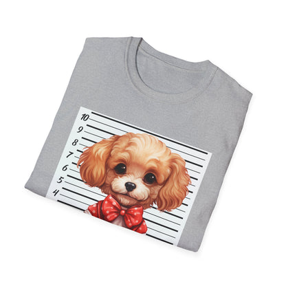 Funny Poodle Mugshot T-Shirt - Guilty of Stealing Hearts