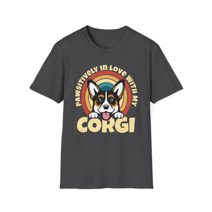 dark heather I Love My Corgi Pembroke Cardigan Welsh Dog Mom T-Shirt for women men adults humans