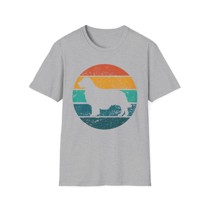 Golden Retriever Retro Sunset T-shirt for Dog Mom