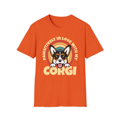 orange I Love My Corgi Pembroke Cardigan Welsh Dog Mom T-Shirt for women men adults humans
