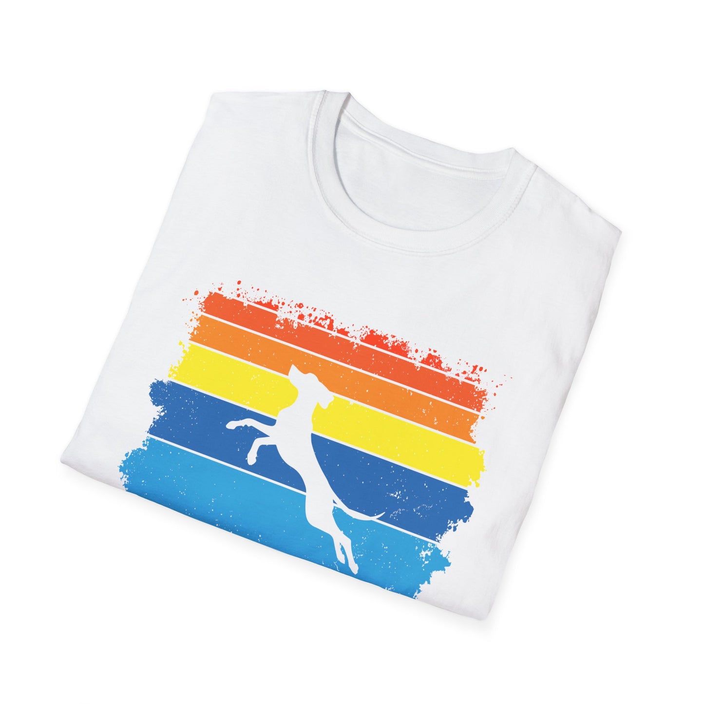 Funny Vizsla T-Shirt - Jumping Vizsla Dog Breed Retro Design