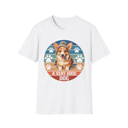 Corgi Retro Vibe T-Shirt - A Very Good Dog