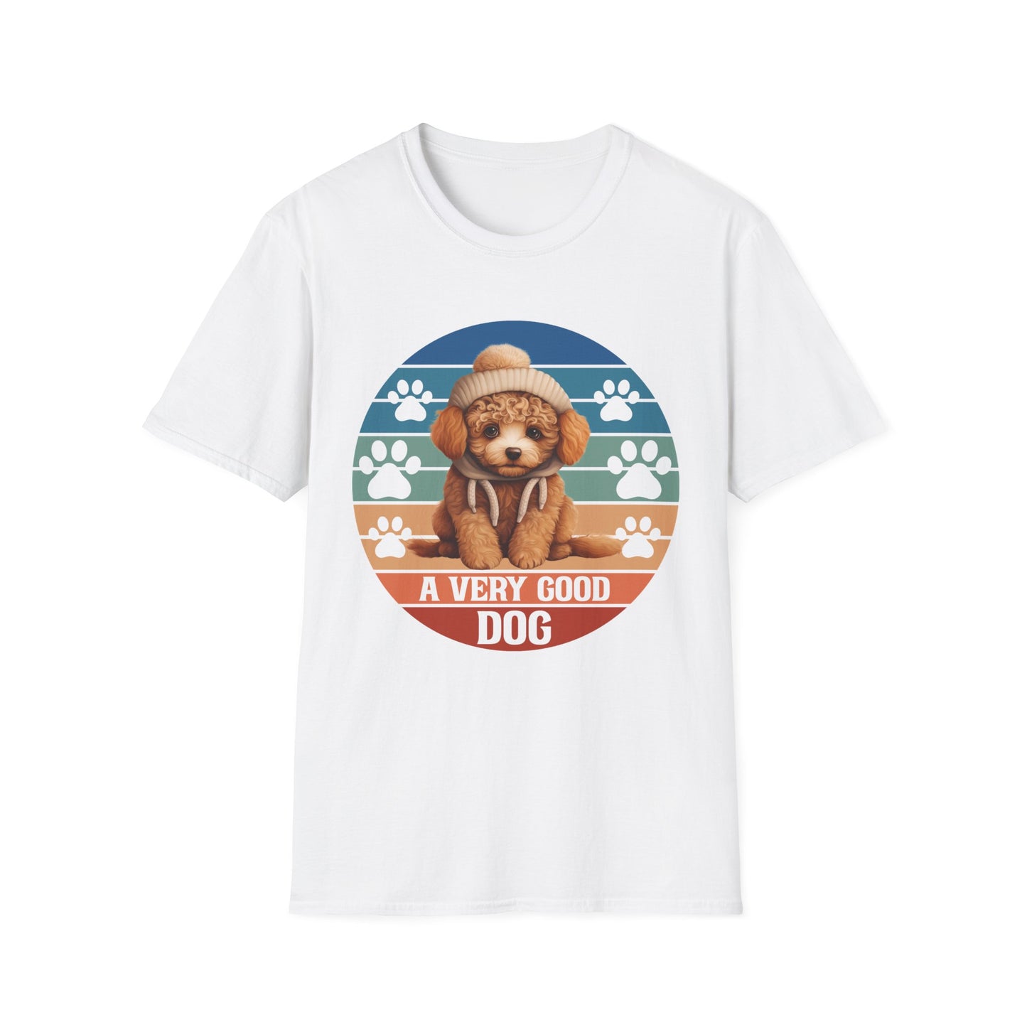 Poodle Retro Sunset T-Shirt A Very Good Dog