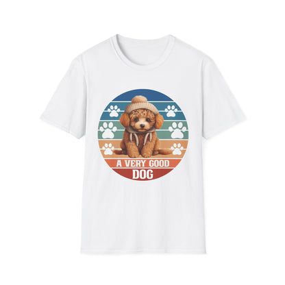 Poodle Retro Sunset T-Shirt A Very Good Dog