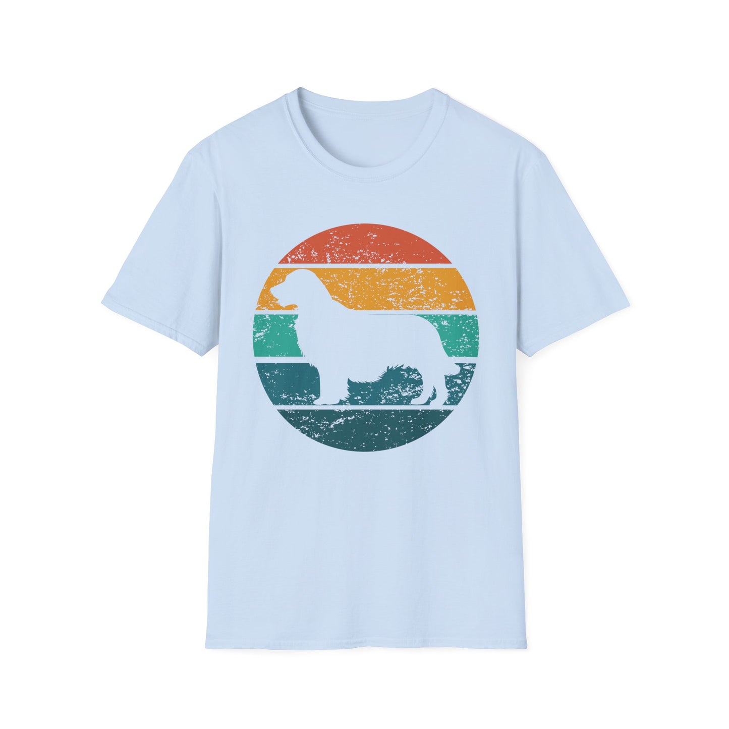 Golden Retriever Retro Sunset T-shirt for Dog Mom