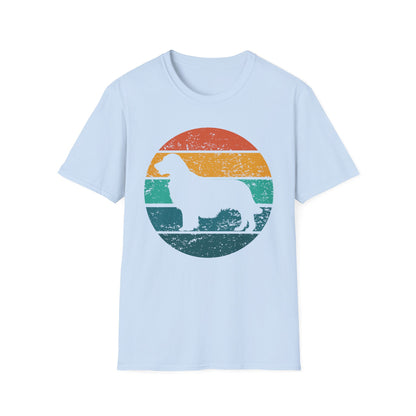 Golden Retriever Retro Sunset T-shirt for Dog Mom