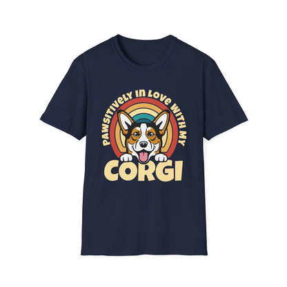 navy blue I Love My Corgi Pembroke Cardigan Welsh Dog Mom T-Shirt for women men adults humans