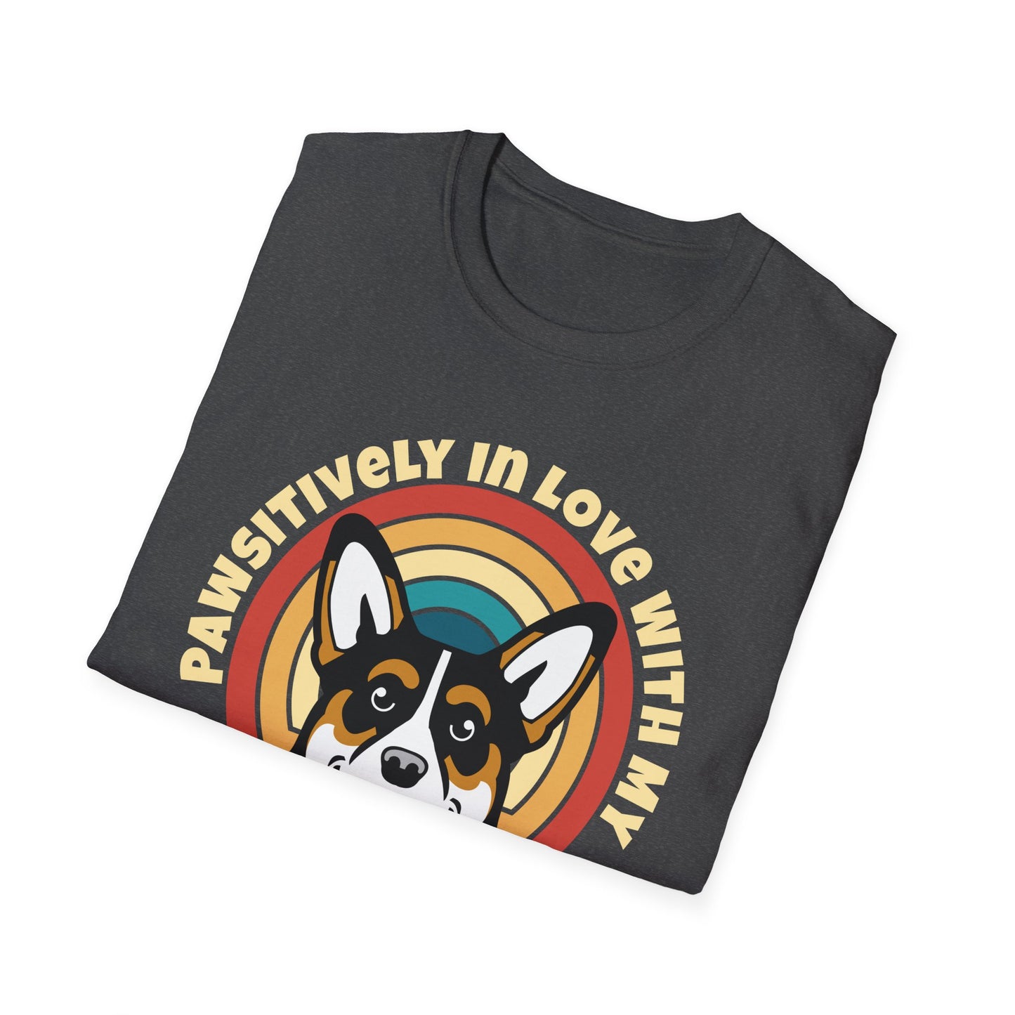Cute Corgi T-Shirt - Pawsitively In Love