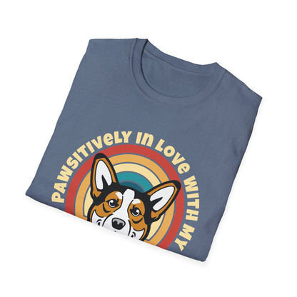 Funny Corgi T-Shirt - Pawsitively In Love With My Corgi