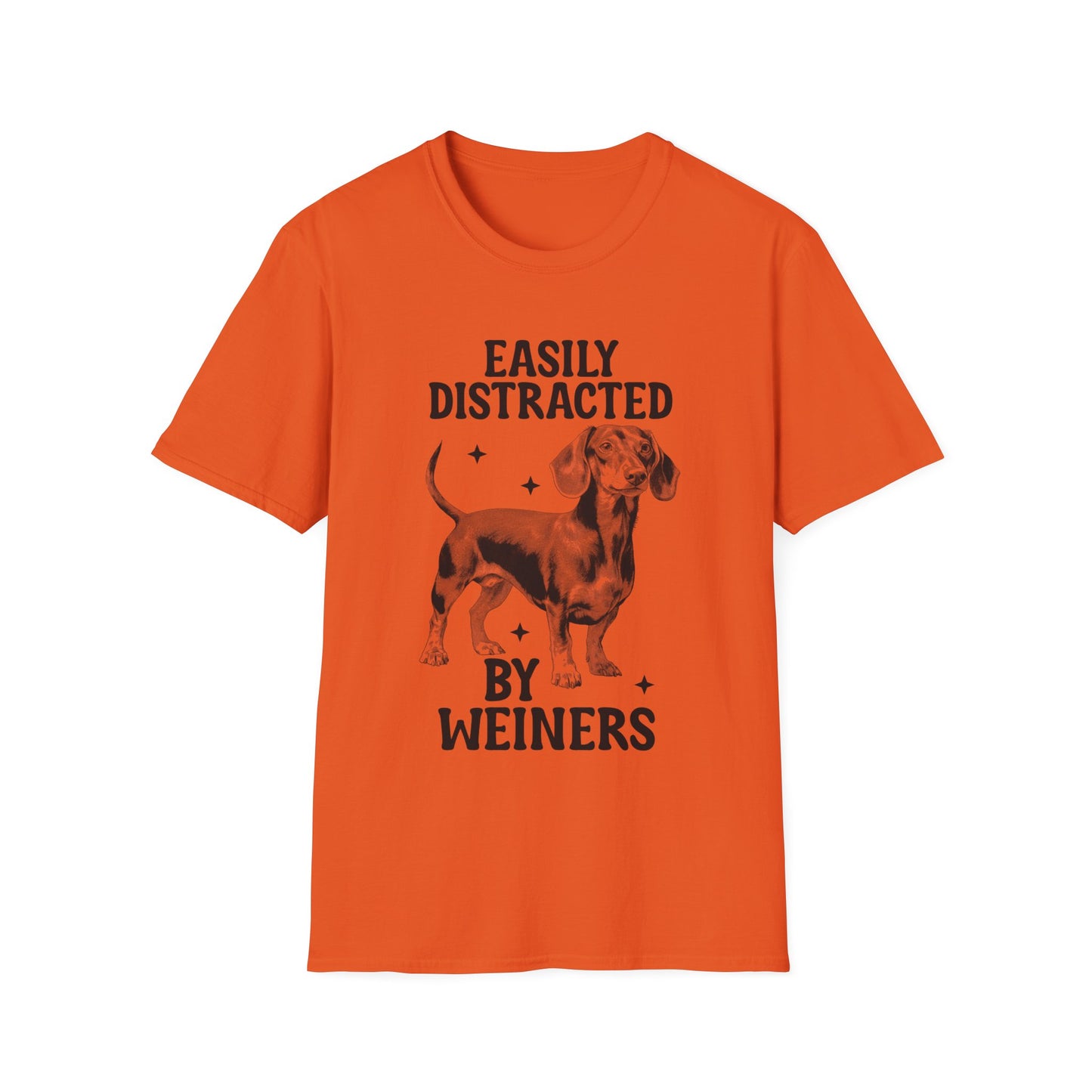 Funny Dachshund T-Shirt Easily Distracted By Weiners
