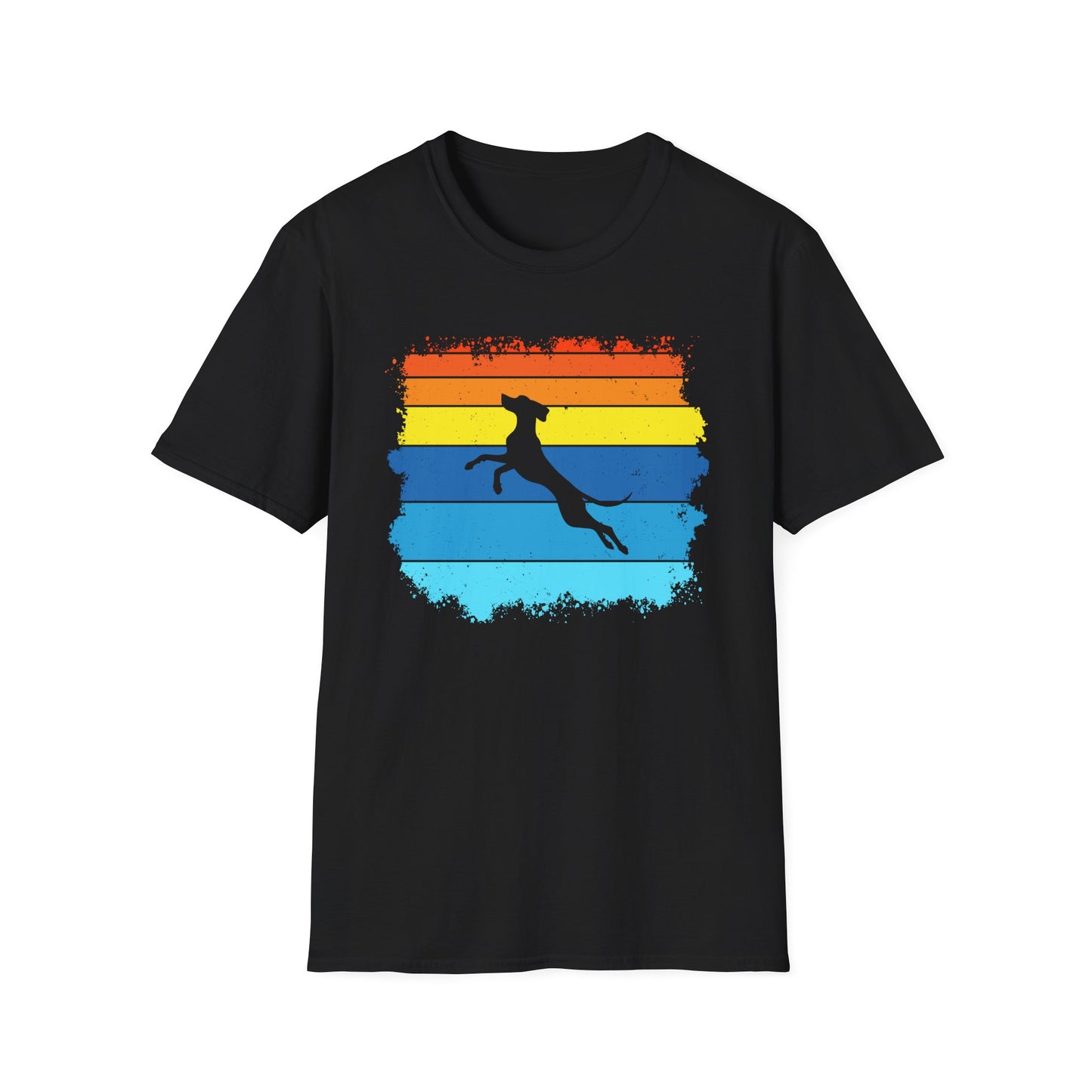 Funny Vizsla T-Shirt - Jumping Vizsla Dog Breed Retro Design