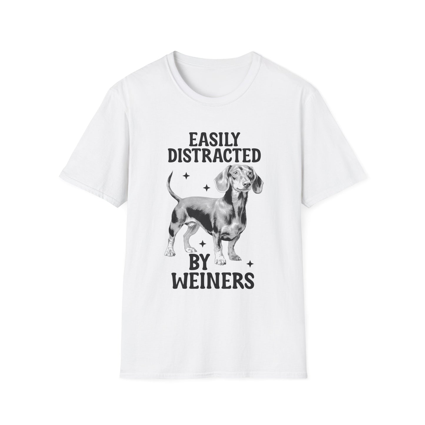 Funny Dachshund T-Shirt Easily Distracted By Weiners