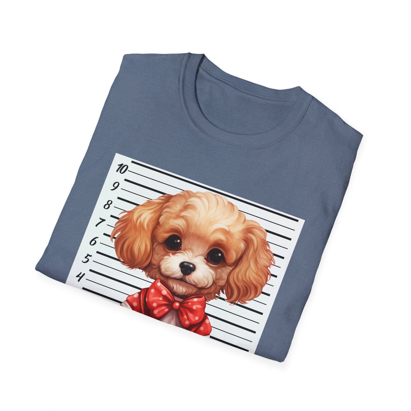 Funny Poodle Mugshot T-Shirt - Guilty of Stealing Hearts