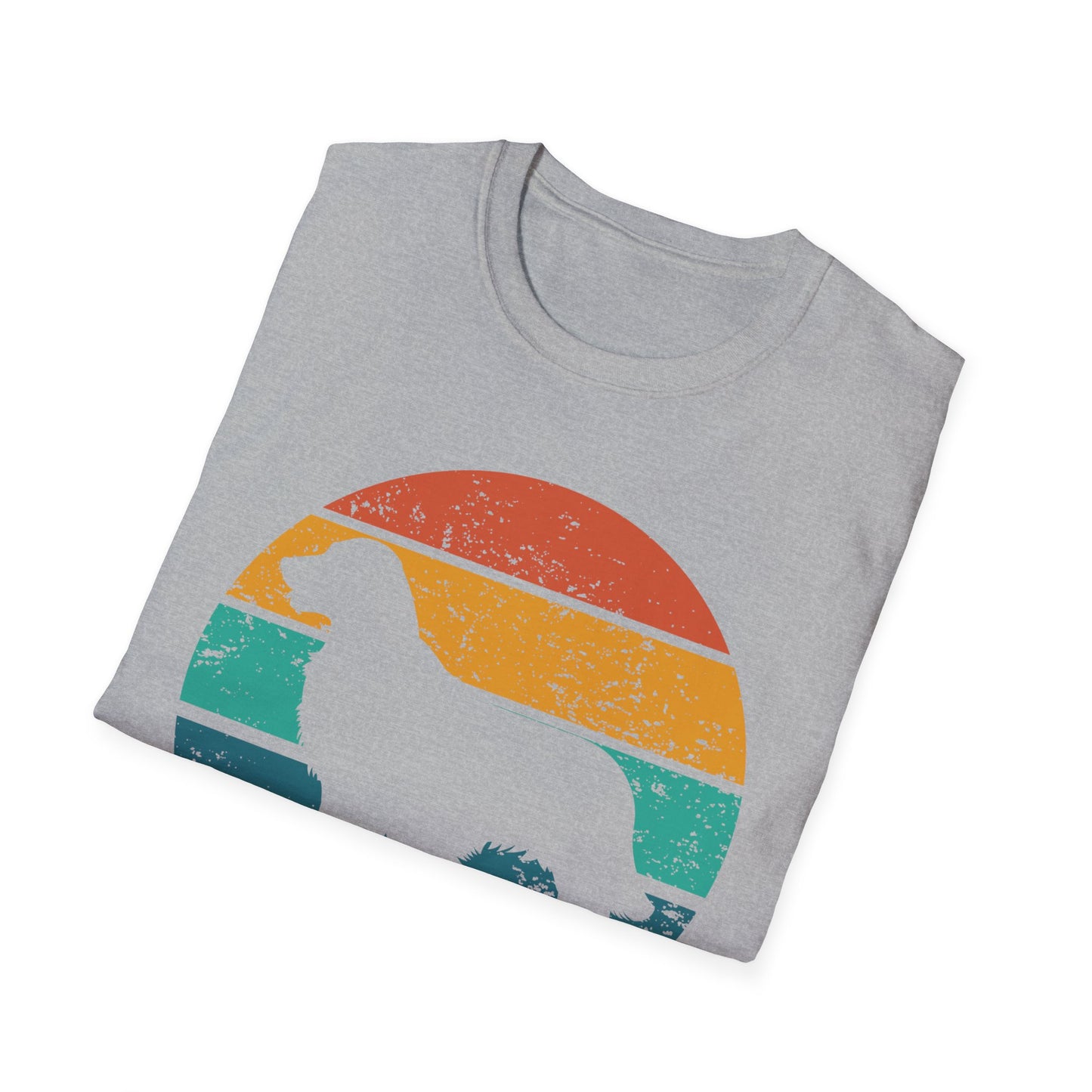 Golden Retriever Retro Sunset T-shirt for Dog Mom