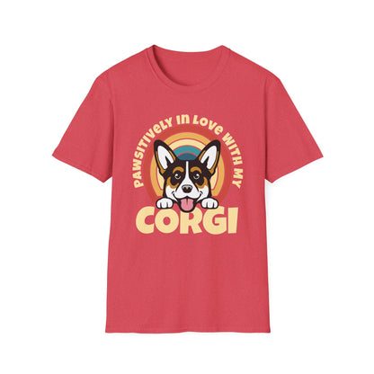 heather red I Love My Corgi Pembroke Cardigan Welsh Dog Mom T-Shirt for women men adults humans