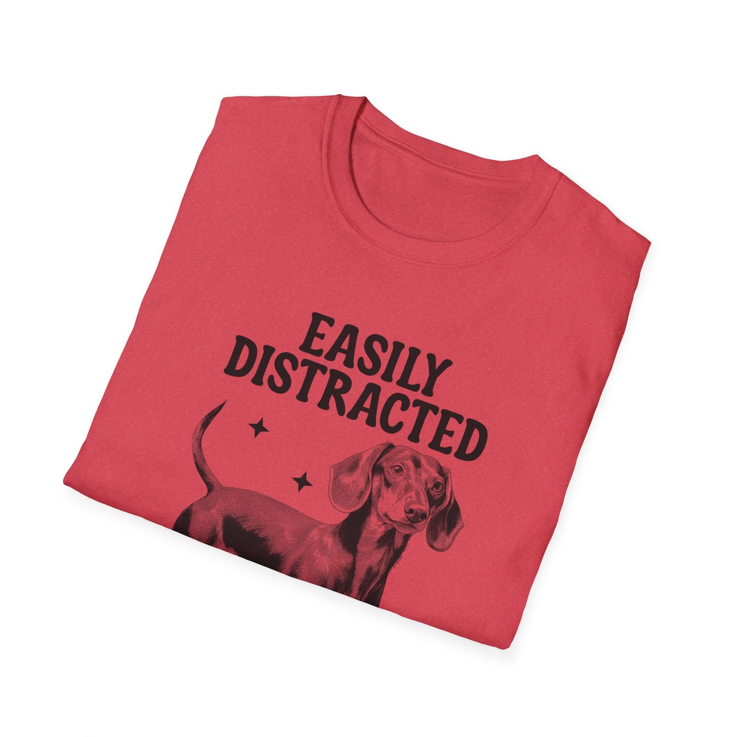 Funny Dachshund T-Shirt Easily Distracted By Weiners