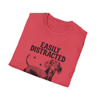 Funny Dachshund T-Shirt Easily Distracted By Weiners