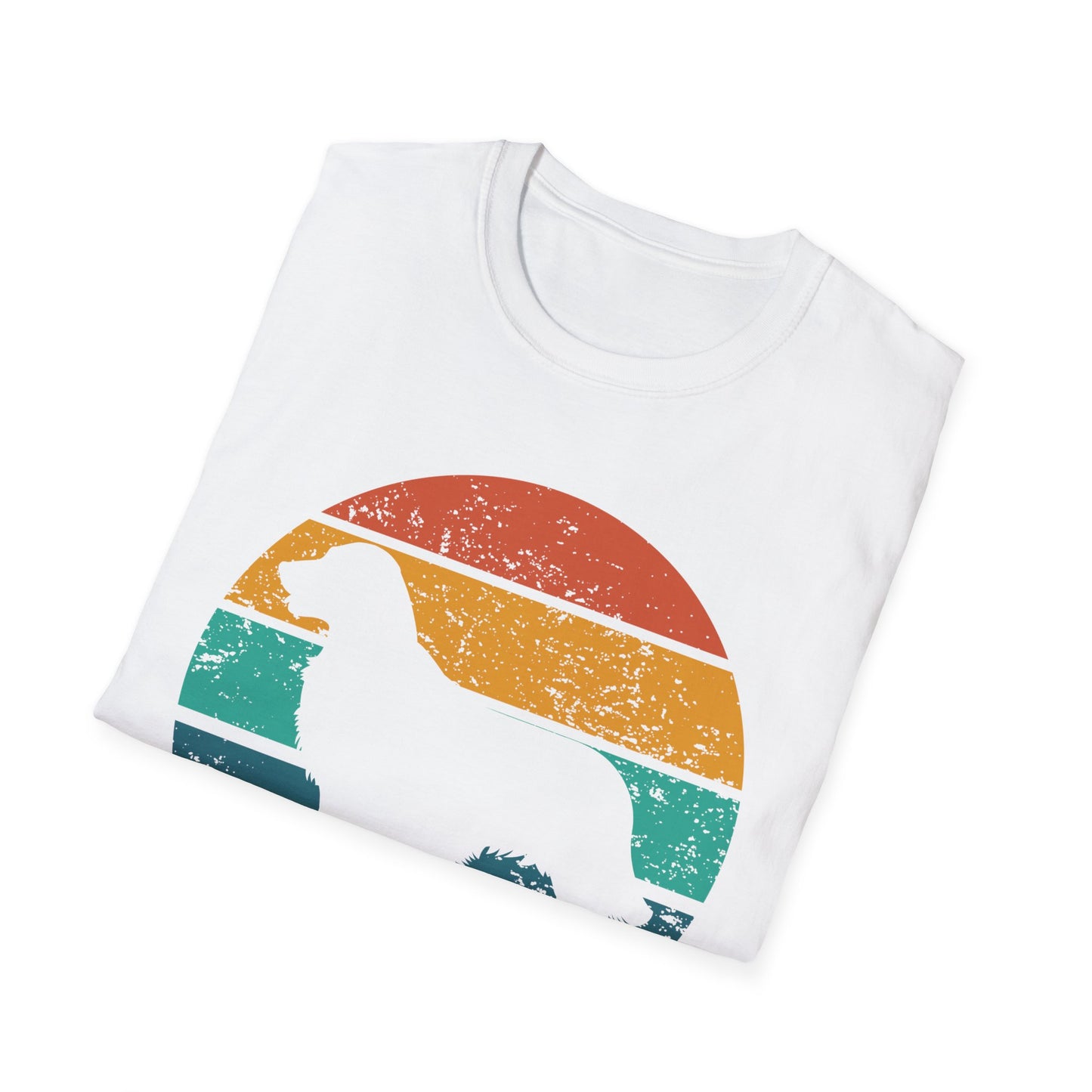 Golden Retriever Retro Sunset T-shirt for Dog Mom